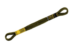 Нитки для вышивания "ПНК им. Кирова" мулине 100% мерсеризованный хлопок 8 м №4510 хаки