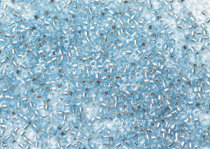Бисер Япония MIYUKI Delica цилиндрический 11/0 5г DB-0044 аква серебряная линия внутри